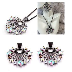 🐘 GP Dichroic Illusion Earring and Necklace Set